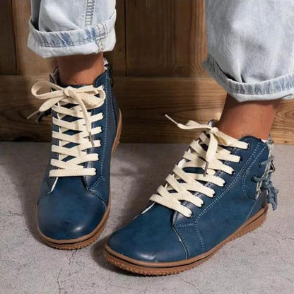 Andrew - Klassiske joggesko med snøring og glidelåsdetaljer