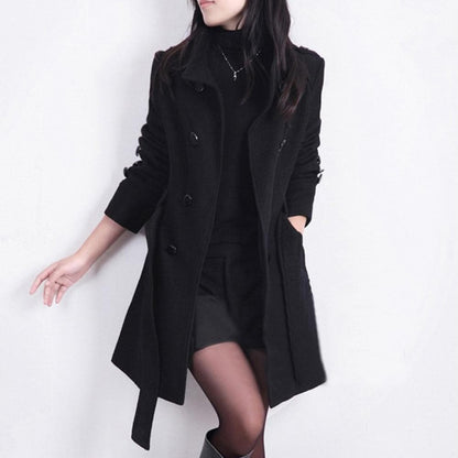 Isabelle - Chic dobbeltspent trenchcoat med belte