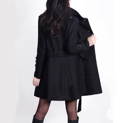 Isabelle - Chic dobbeltspent trenchcoat med belte