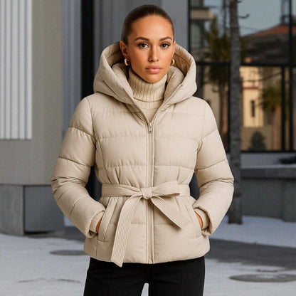 Tonje – Parkasjakke med Belte og Glidelås