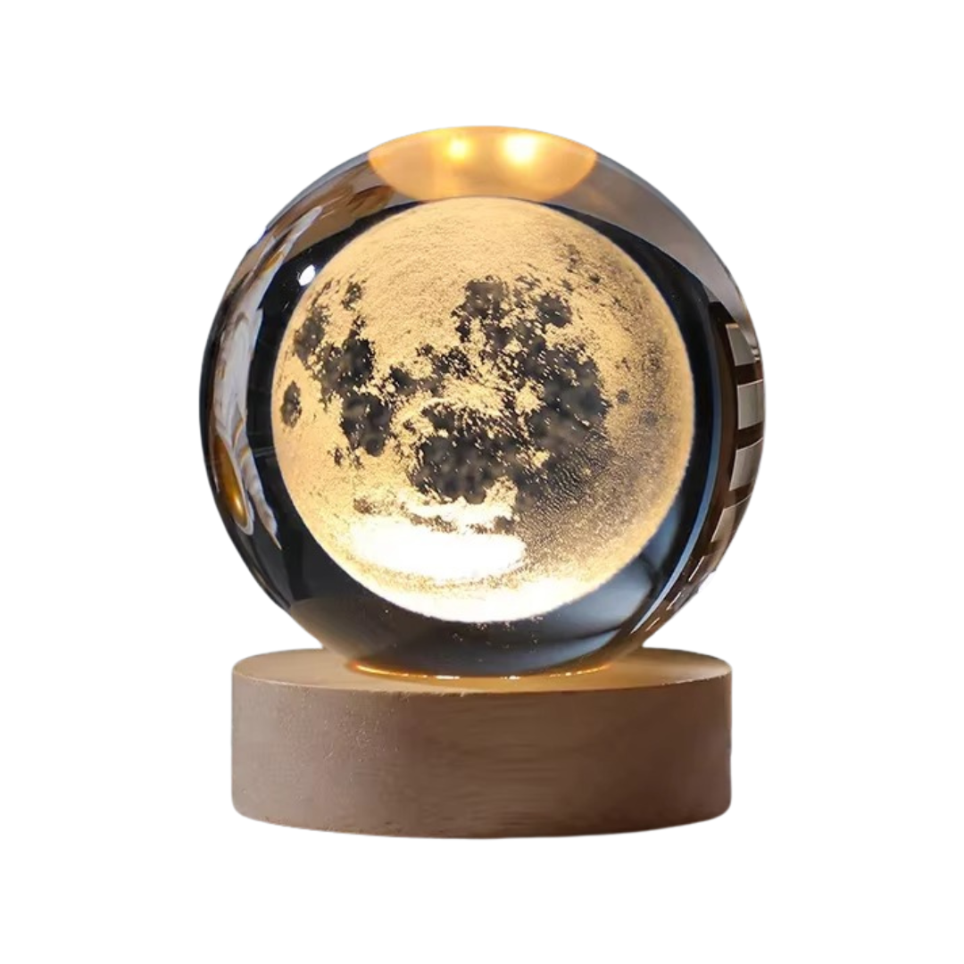 StarGlow - Inngravert globe i solsystemet for magisk hjemmeinnredning