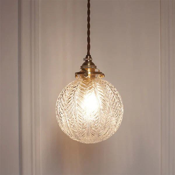 GlobeLite - Industriell pendellampe med armatur i klart glass