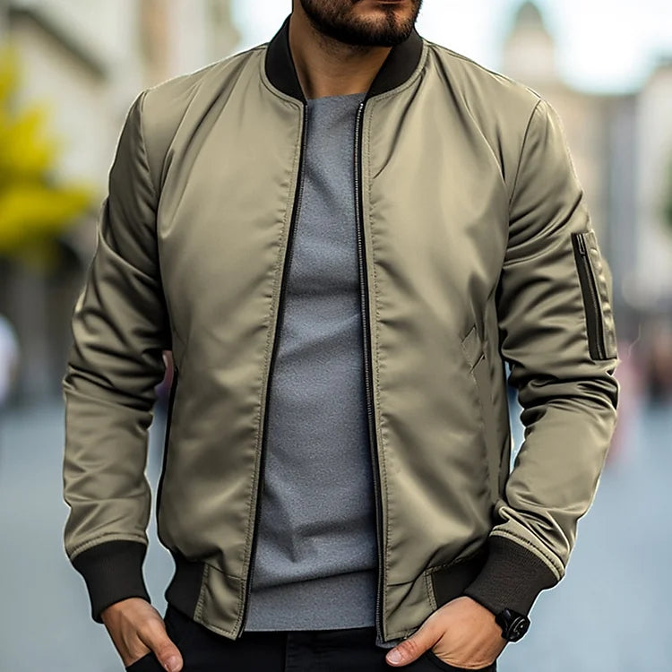 James - Stilig jakke med glidelås foran og lange ermer for en raffinert hverdagslook