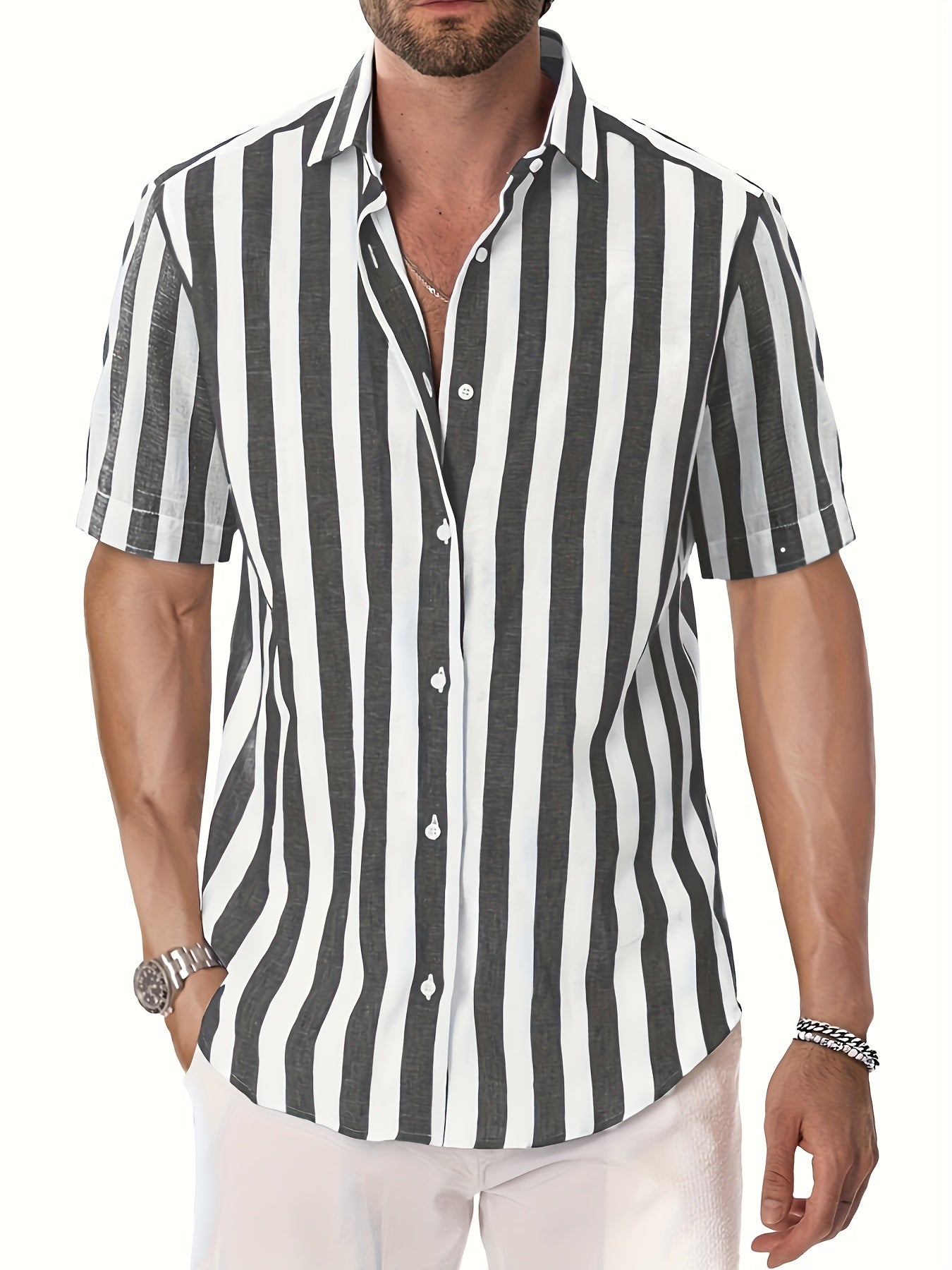 Marco - Elegant Skjorte Med Stripemønster
