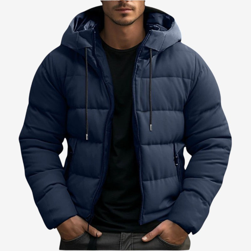 Jonas – Langermet pufferjakke med justerbar hette og lommer