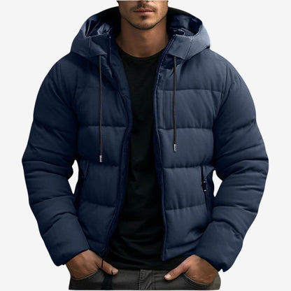 Jonas – Langermet pufferjakke med justerbar hette og lommer