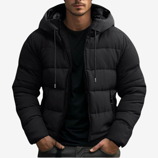 Jonas – Langermet pufferjakke med justerbar hette og lommer