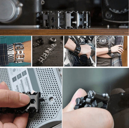 TrekBand - Multifunksjonelt 29-i-1-armbånd med friluftsverktøy