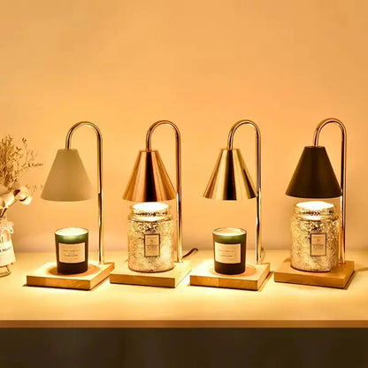 LumeAura - Justerbar stearinlyslampe med myk glød og velduftende atmosfære