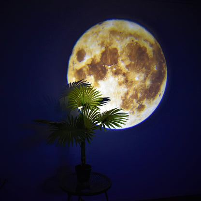 MoonSphere - Moon Earth Projector med LED-lampe og roterende projeksjon