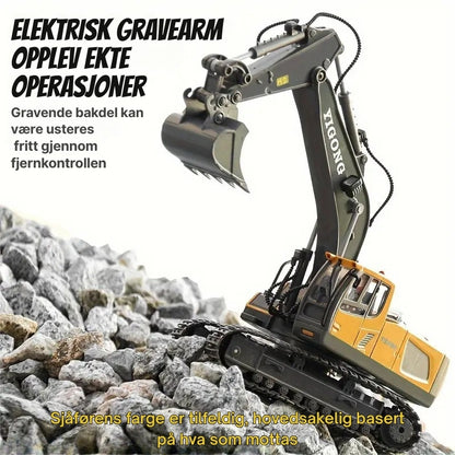 BuildMaster - Premium fjernstyrt gravemaskin med 11 funksjonalitetsfunksjoner