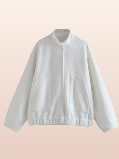 Maya - uformell jakke med mykt stoff og løs passform