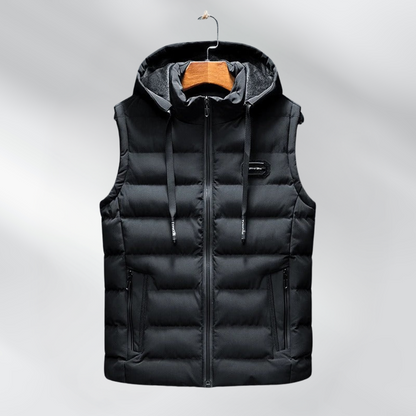 Talon - Polstret hettevest med glidelåslommer