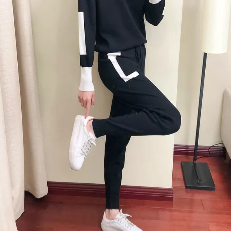 Tessa – To-delt Sett med Langermet Genser og Vide Bukser