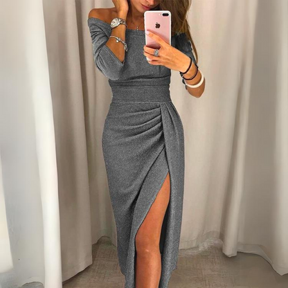 Zella - Elegant Off Skulder Høy Midje Festkjole