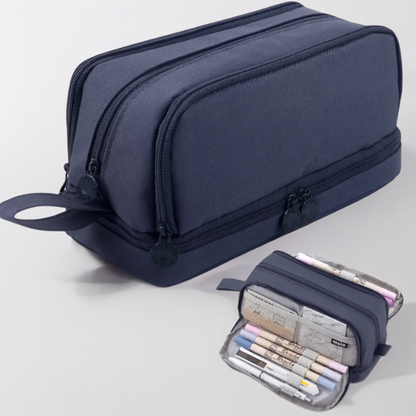 NoteVault – Dobbel lags kanvas pennal