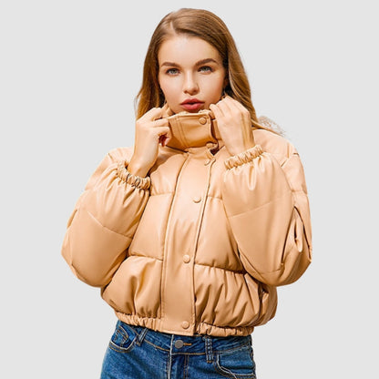 Emilia – Kort Pufferjakke med Lange Ermer