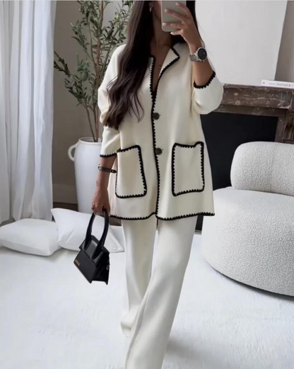 Elia - Luksus Todelt Lommesett Med Bukser Med Brede Ben