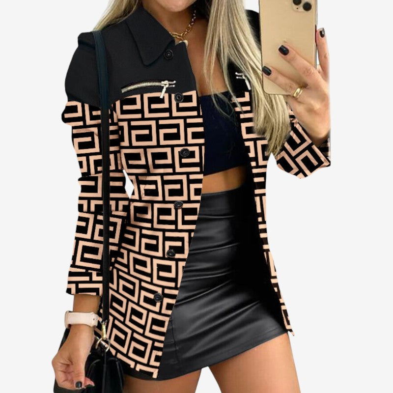 Sophie – Langermet kåpe med trykk knapper og lommer