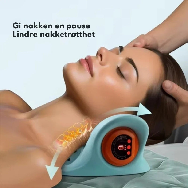 NeckEase - Trådløs EMS nakkemassasjeapparat med akupressur og cervikal traksjonsterapi