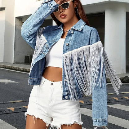 Sophie – Dongerijakke med lange ermer