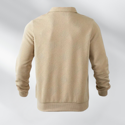 Isaac - Genser med kvart glidelås og strukturert design