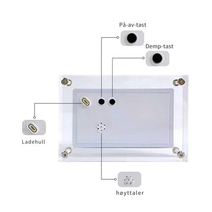 MemoryEase - Digital fotoramme med videodisplay for uforglemmelige øyeblikk i livet
