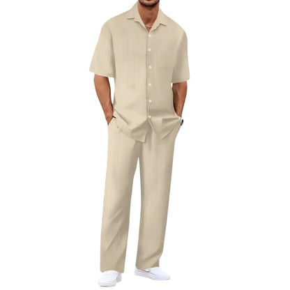 Steave – Todelt sett med kortermet topp og bukse med lommer