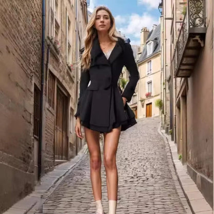 Madison – Langermet Frakk med Knappelukking og Midjebelte