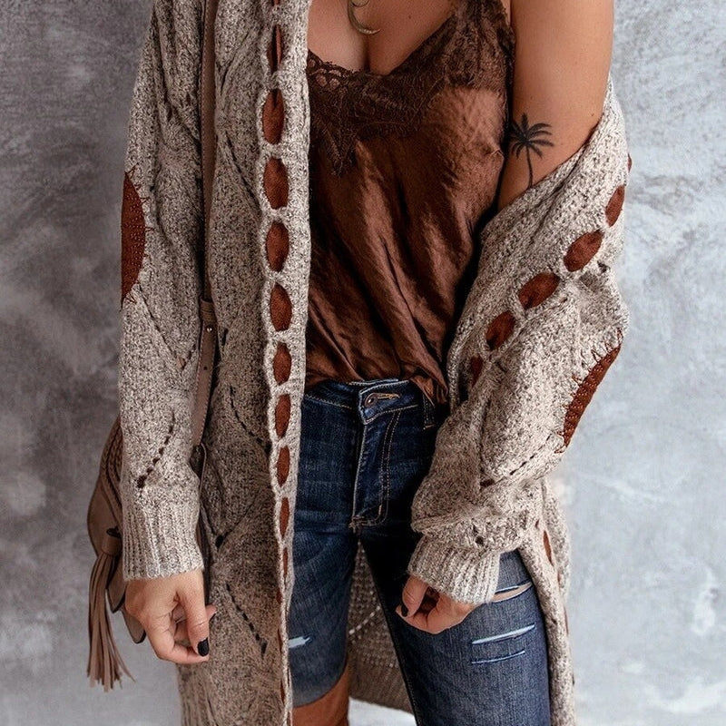 Natalie – Hettecardigan med Lange Ermer og Ribbestruktur