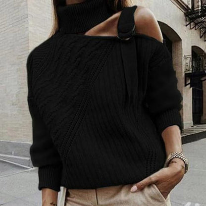 Julia – Langermet Høyt Hals med Spenne Detalj