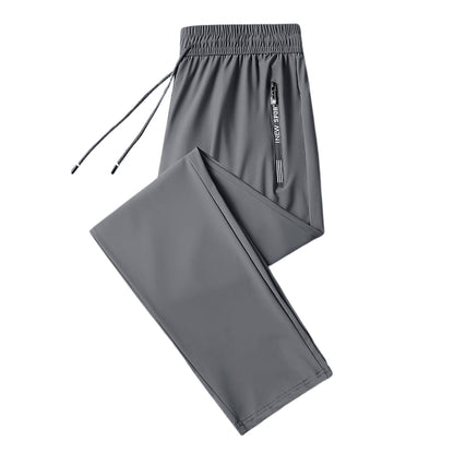 Lucas - Avslappede rette benbukser med glidelåslomme og justerbar midje