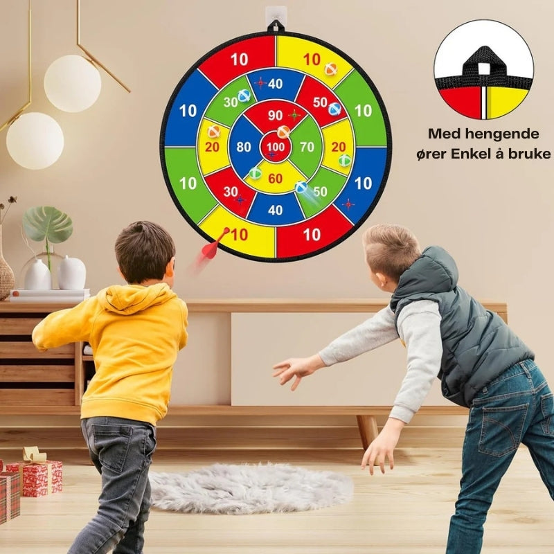 SkillFun - Stor dobbeltsidig dartskive for barn med pedagogiske spill