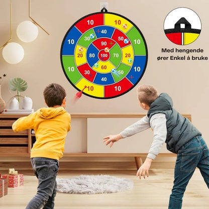 SkillFun - Stor dobbeltsidig dartskive for barn med pedagogiske spill