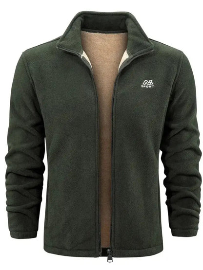 Leif - Myk fleecejakke med ståkrage og glidelås