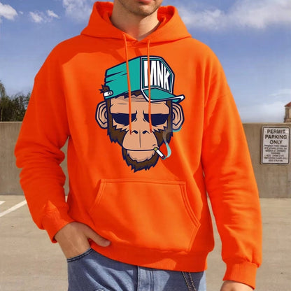 Alex – Hettegenser med Lange Ermer, Frontlommer og Ribbekanter