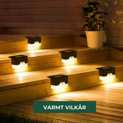 SolarStep – Solcelledrevet trappebelysning for utendørs sikkerhet og stil | 1+1 Gratis