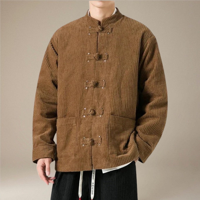 Aksel – Løs Passform Jakke med Knappeflap og Lommer