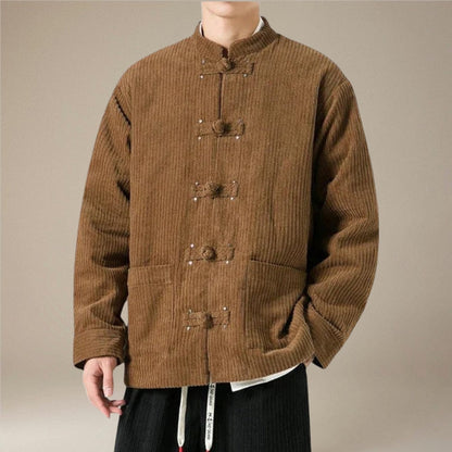 Aksel – Løs Passform Jakke med Knappeflap og Lommer