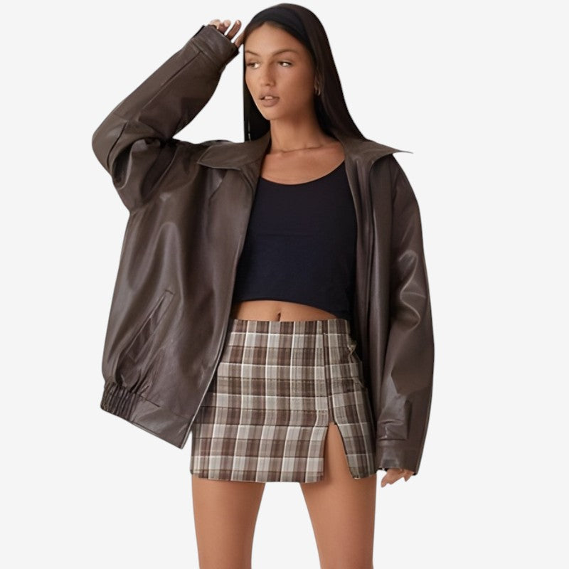 Aria – Jakke med lange ermer, jakkeslag og ribbekant