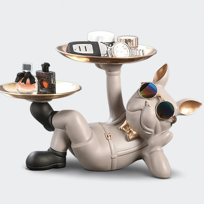 HomePaws – Hundeskulptur med brett til nøkler og mynter