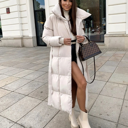 Clara – Kåpe med lange ermer, midjebelte og ståkrage