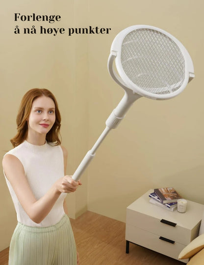 ZapFly - 5-i-1 Hurtigladende elektrisk fluesmekker med roterende hode