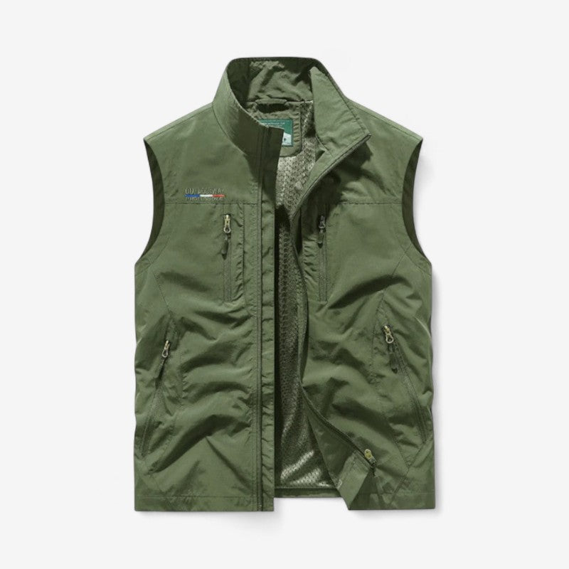 Steinar – Vest uten ermer med Flere Lommer og Glidelås