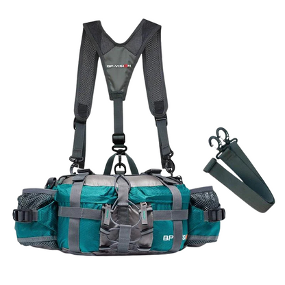 TrailMate - Turmagebelte med doble flaskeholdere og glidelåslommer