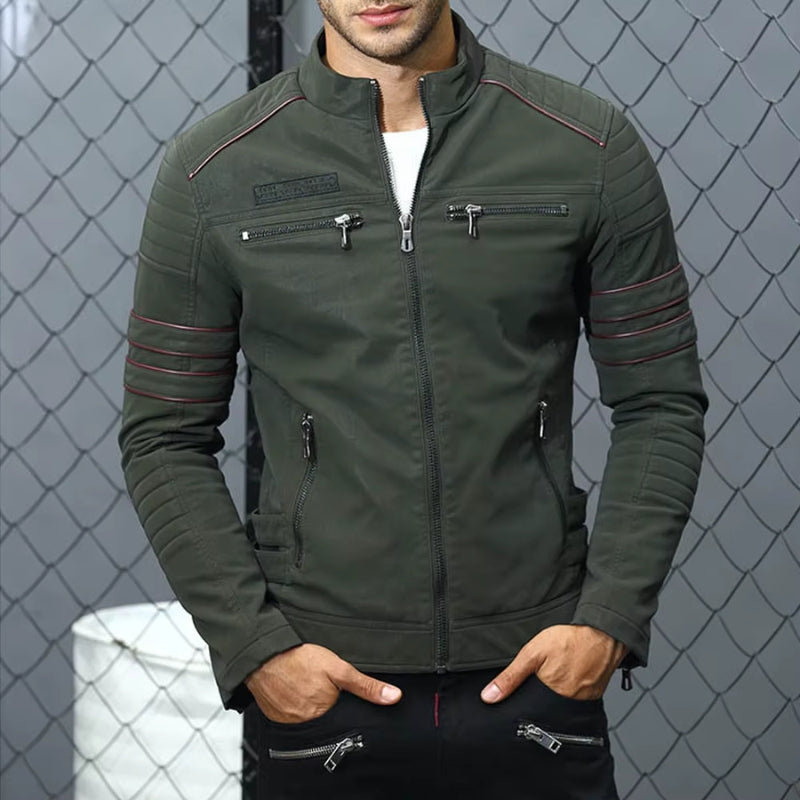 John – Langermet Jakke med Glidelås og Flere Lommer