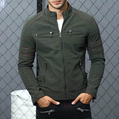 John – Langermet Jakke med Glidelås og Flere Lommer