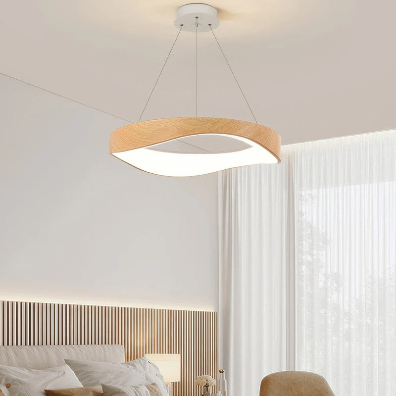WoodAura – Moderne LED Pendellampe for Hjemmedekorasjon