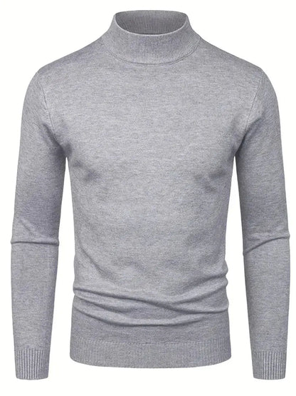 Andor - Klassisk langermet rullehalsgenser med ribbestrikkede mansjetter