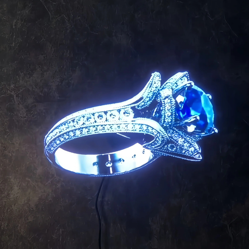 HoloSpin – WiFi 3D hologramvifte projektor med flytende lysvisualer